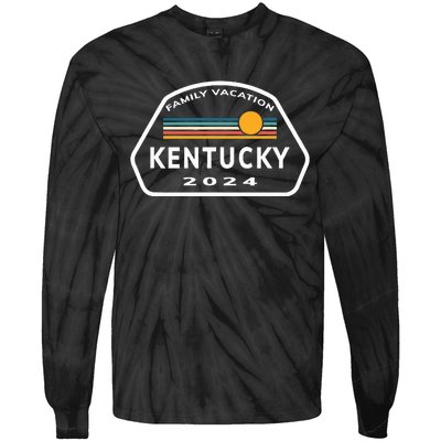 Family Vacation 2024 Kentucky Matching Family Souvenir Tie-Dye Long Sleeve Shirt