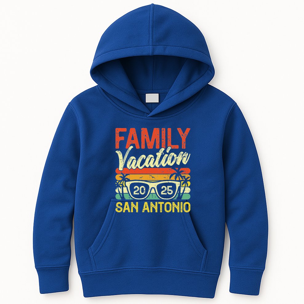 Family Vacation 2025 San Antonio Kids Hoodie