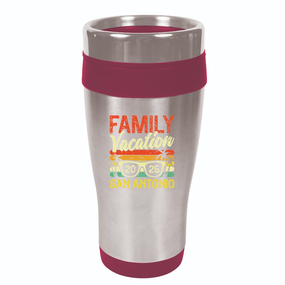 Family Vacation 2025 San Antonio 16oz Travel Tumbler