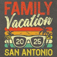 Family Vacation 2025 San Antonio Cotton Canvas Backpack