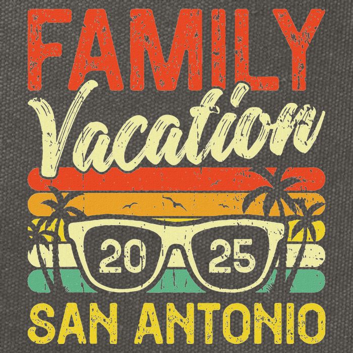 Family Vacation 2025 San Antonio Cotton Canvas Backpack