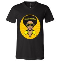 Funk Vintage 70s Costume Funky Afro Soul Music V-Neck T-Shirt