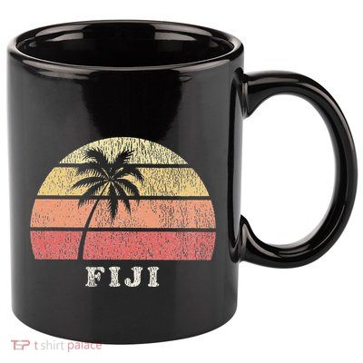 Fiji Vintage 70s Retro 11oz C Handle Ceramic Mug
