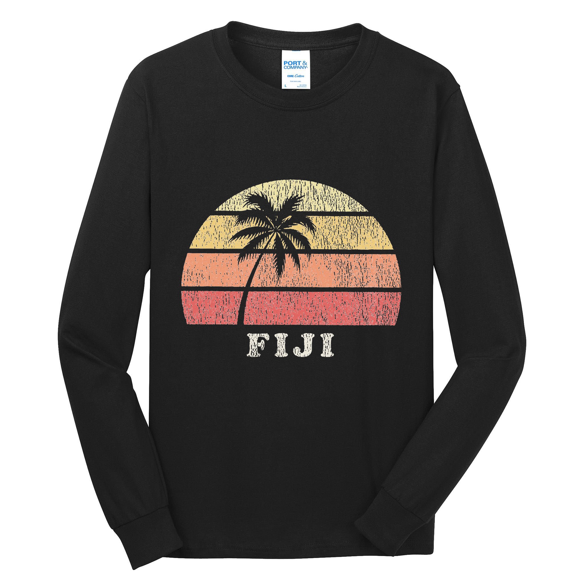 Fiji Vintage 70s Retro Tall Long Sleeve T-Shirt
