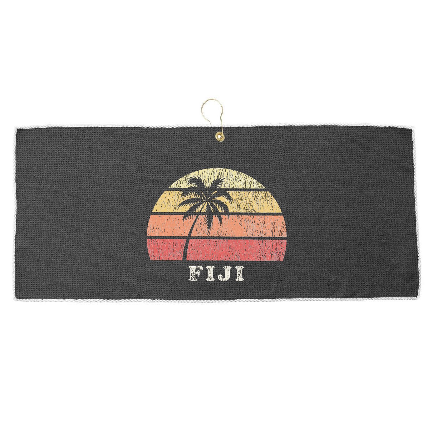 Fiji Vintage 70s Retro Large Microfiber Waffle Golf Towel