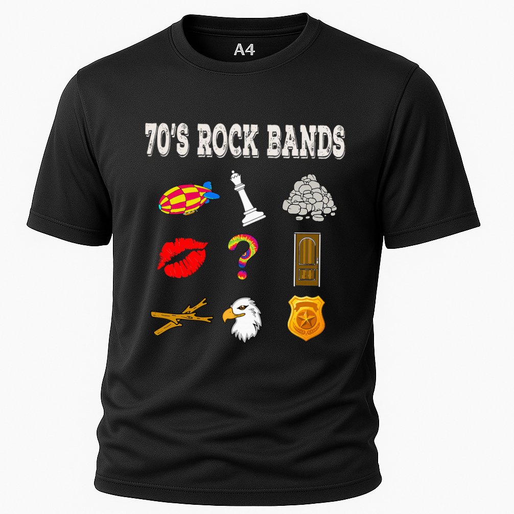 Funny Vintage 70S Rock Band Cooling Performance Crew T-Shirt