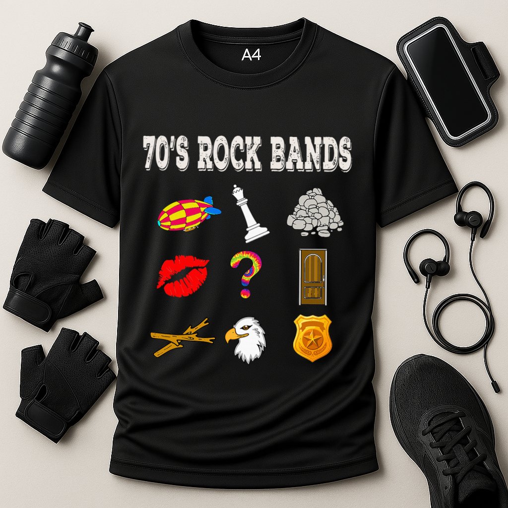 Funny Vintage 70S Rock Band Cooling Performance Crew T-Shirt