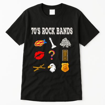 Funny Vintage 70S Rock Band Tall T-Shirt