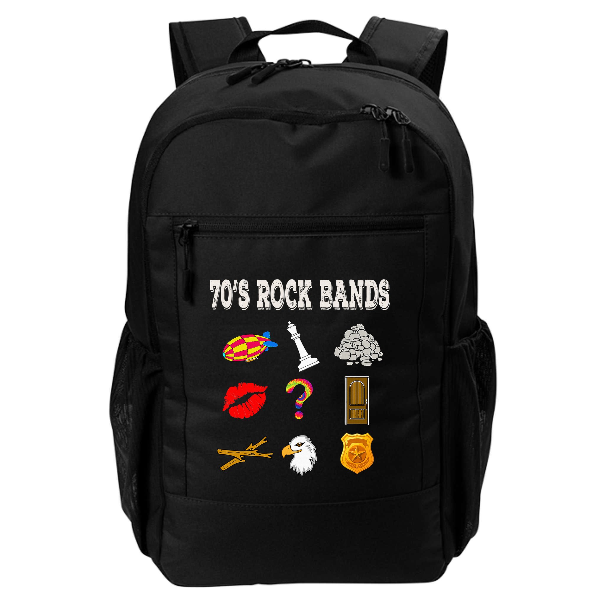 Funny Vintage 70S Rock Band Backpack