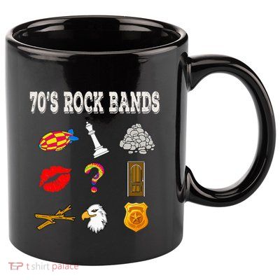 Funny Vintage 70S Rock Band 11oz C Handle Ceramic Mug