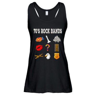 Funny Vintage 70S Rock Band Ladies Essential Flowy Tank