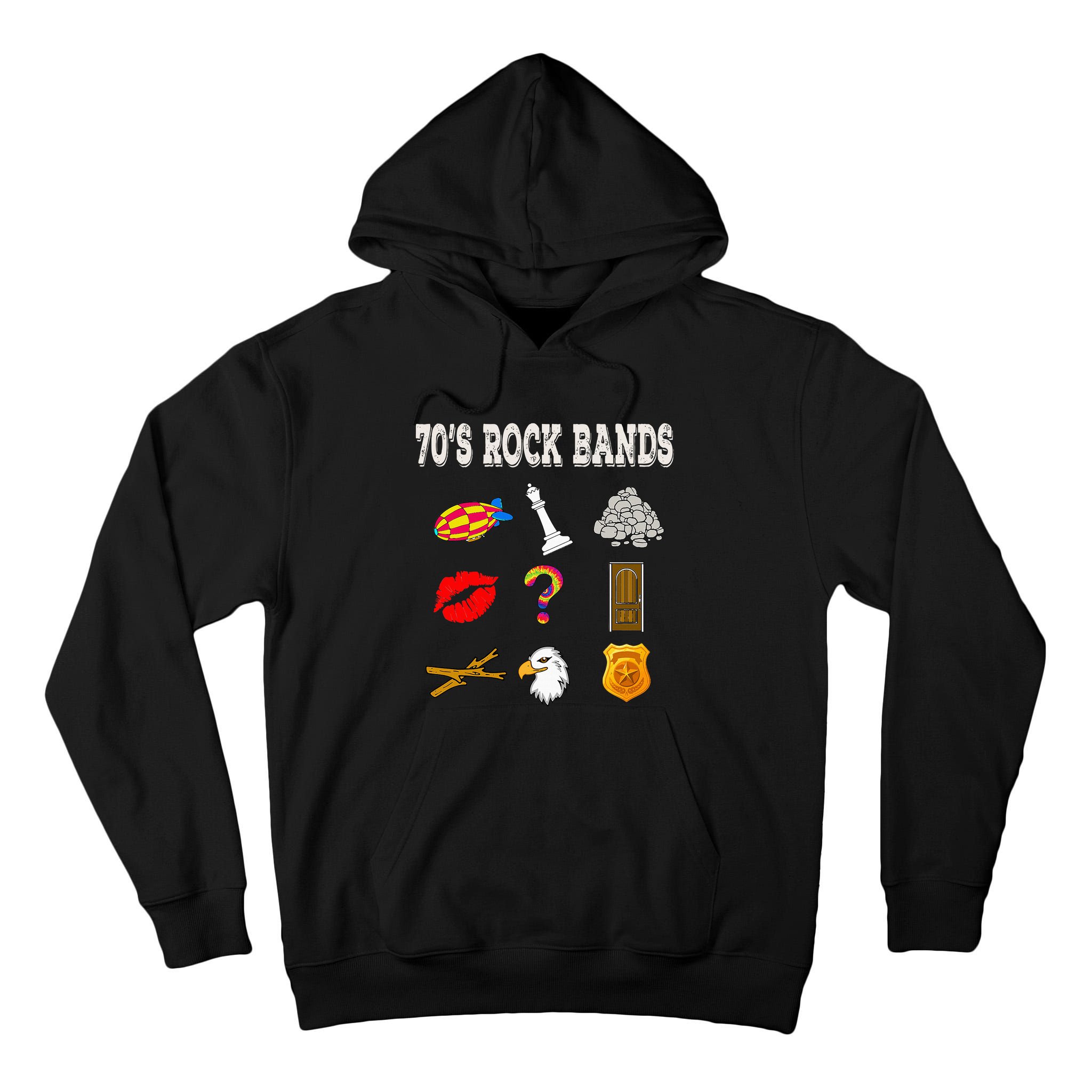 Funny Vintage 70S Rock Band Tall Hoodie