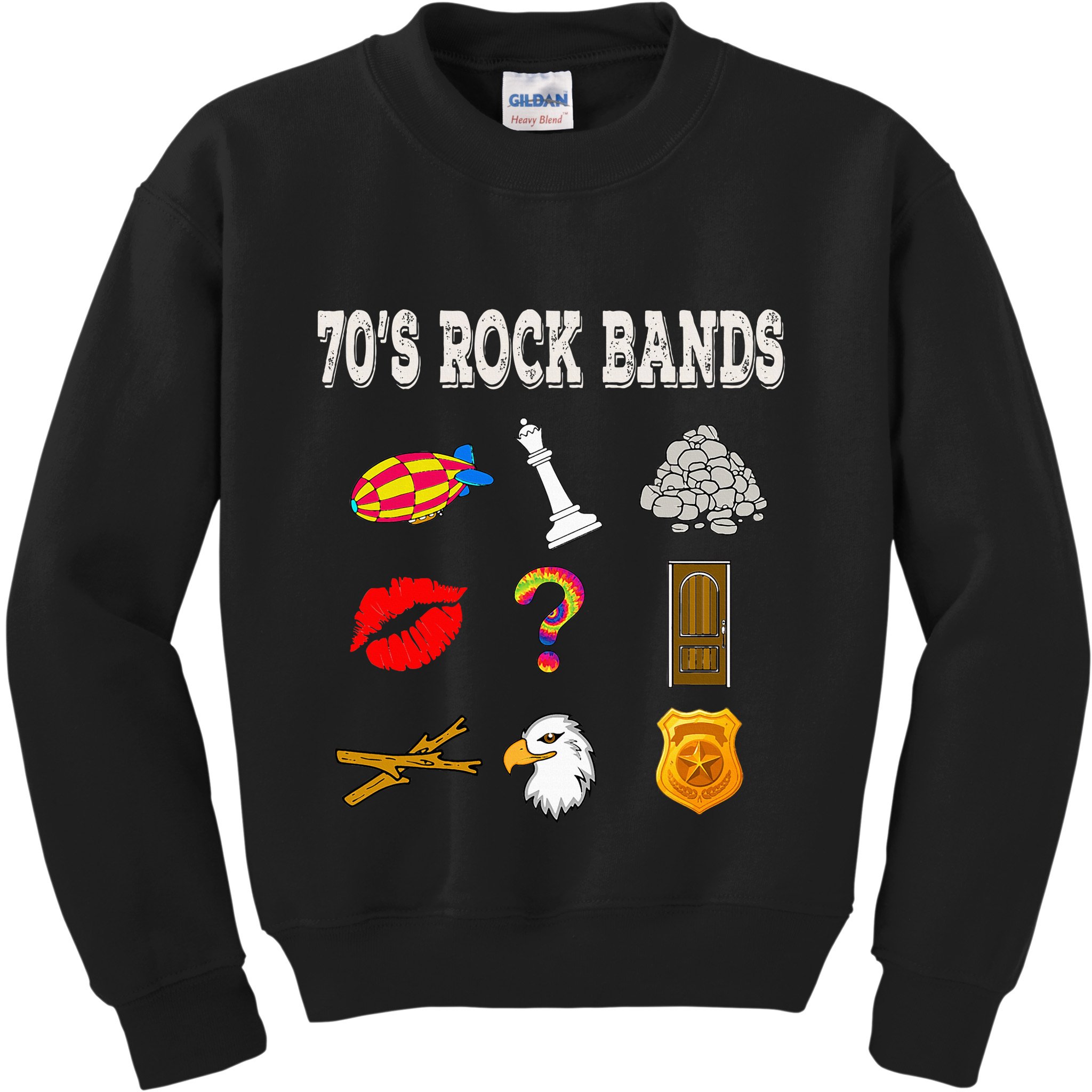 Funny Vintage 70S Rock Band Kids Sweatshirt