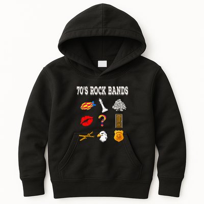 Funny Vintage 70S Rock Band Kids Hoodie