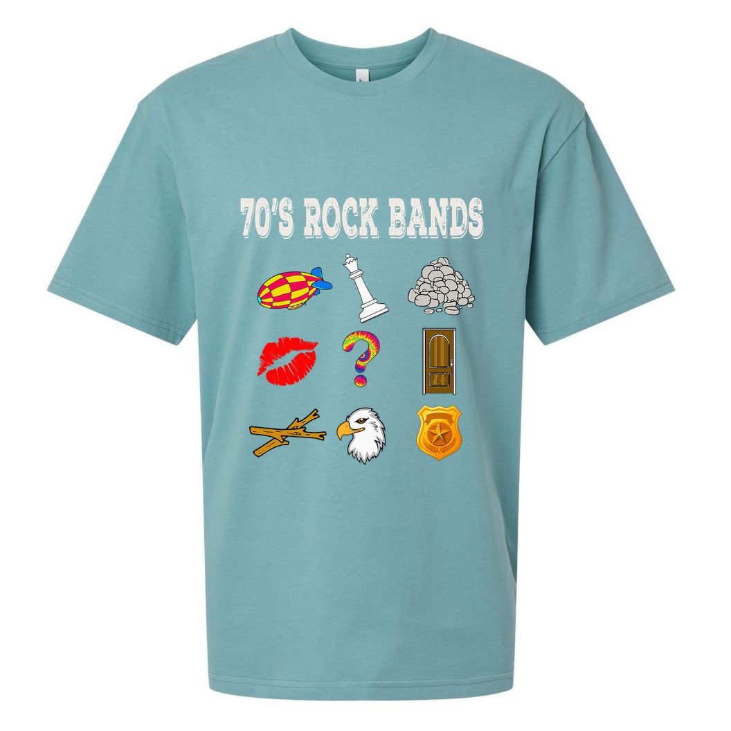 Funny Vintage 70S Rock Band Sueded Cloud Jersey T-Shirt
