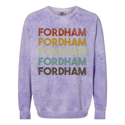 Fordham Vintage 80s Retro Style Colorblast Crewneck Sweatshirt