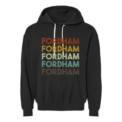 Fordham Vintage 80s Retro Style Garment-Dyed Fleece Hoodie