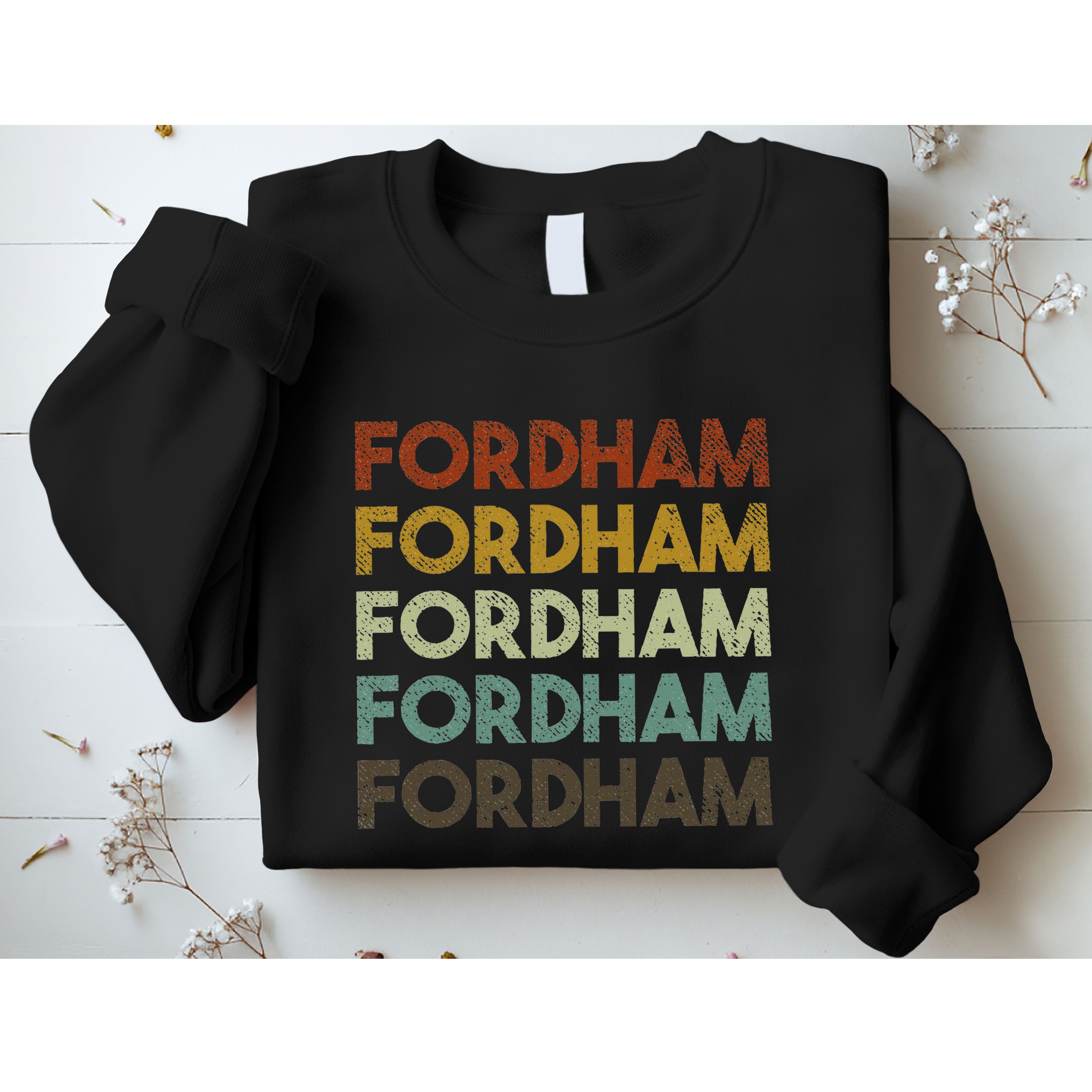 Fordham Vintage 80s Retro Style Sweatshirt