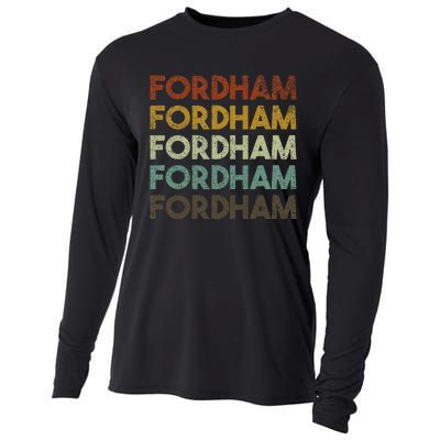 Fordham Vintage 80s Retro Style Cooling Performance Long Sleeve Crew