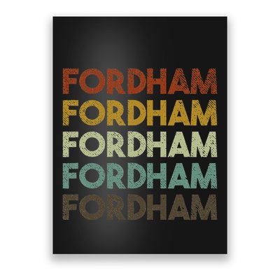 Fordham Vintage 80s Retro Style Poster