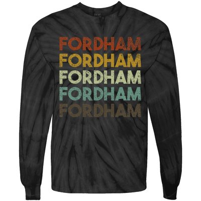 Fordham Vintage 80s Retro Style Tie-Dye Long Sleeve Shirt