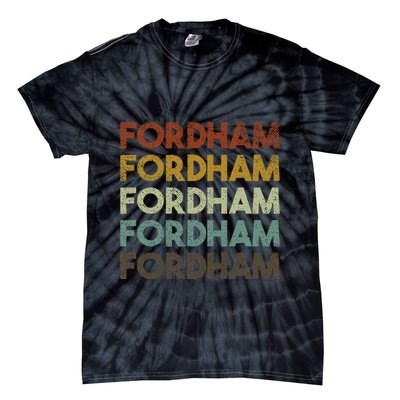 Fordham Vintage 80s Retro Style Tie-Dye T-Shirt