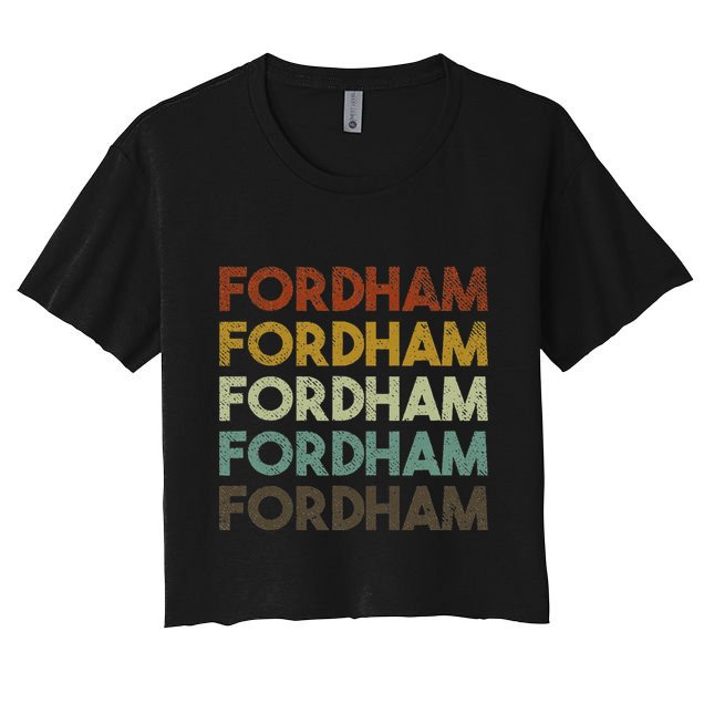 Fordham Vintage 80s Retro Style Crop Top