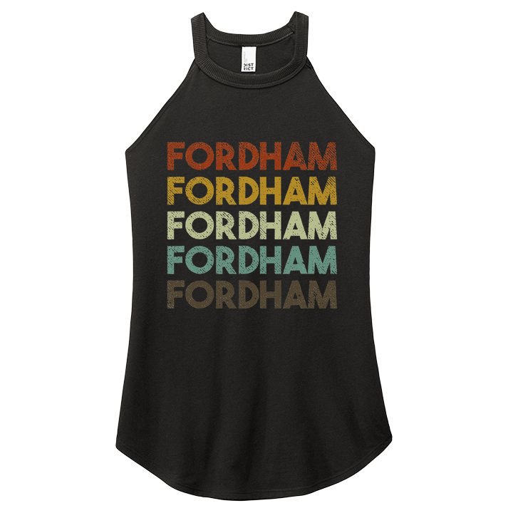 Fordham Vintage 80s Retro Style Women's Perfect Tri Rocker Tank
