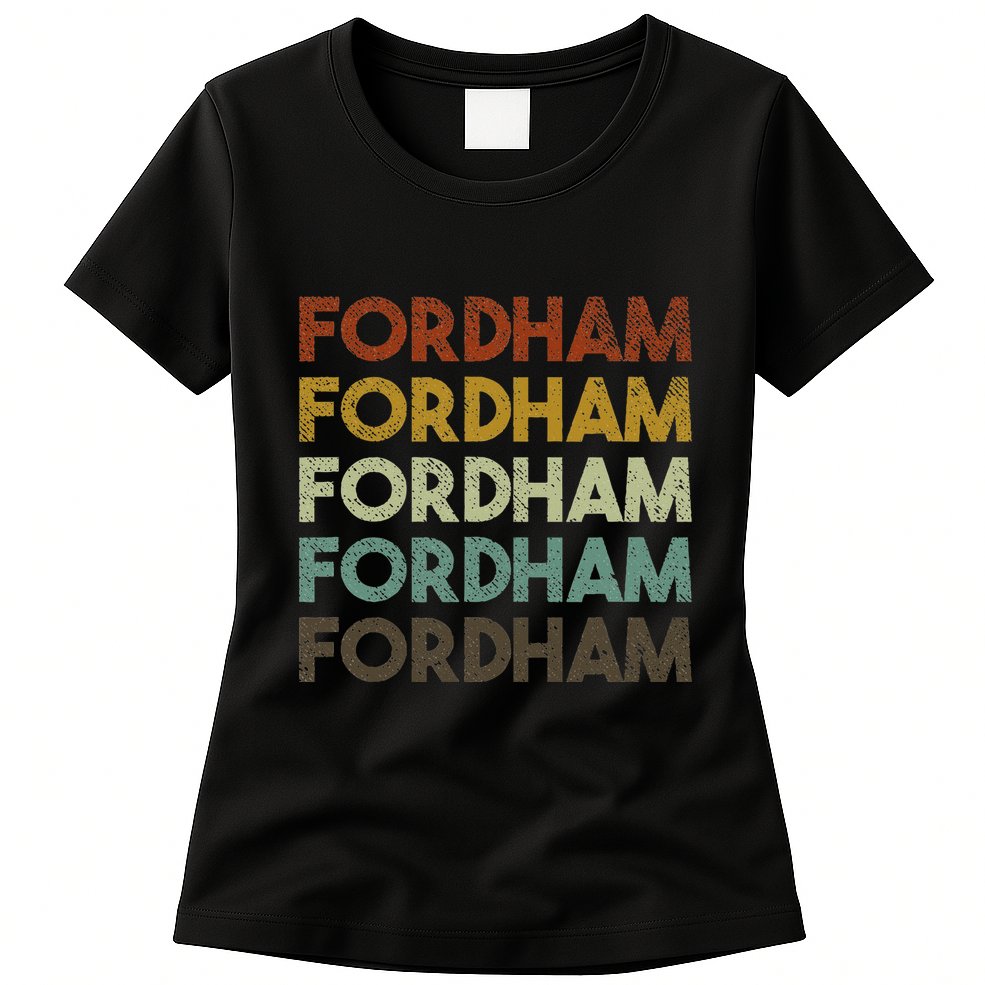 Fordham Vintage 80s Retro Style Womens T-Shirt