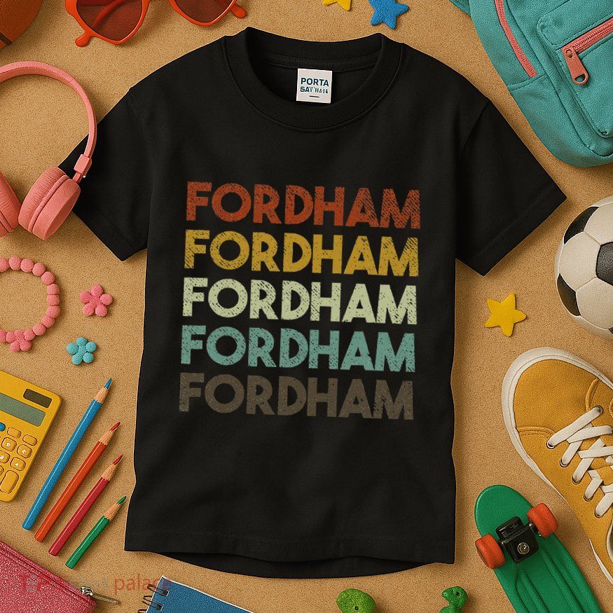 Fordham Vintage 80s Retro Style Kids T-Shirt