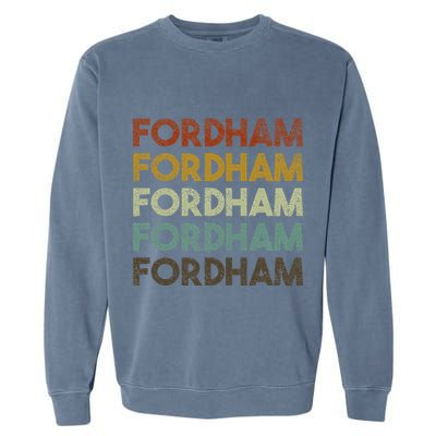 Fordham Vintage 80s Retro Style Garment-Dyed Sweatshirt