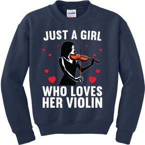 Funny Violin Art For Girl Women Violin Player Viola Lover Kids Sweatshirt