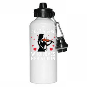 Funny Violin Art For Girl Women Violin Player Viola Lover Aluminum Water Bottle