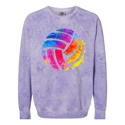 Funny Volleyball Art For Volleyball Lover Tshirtmin Colorblast Crewneck Sweatshirt