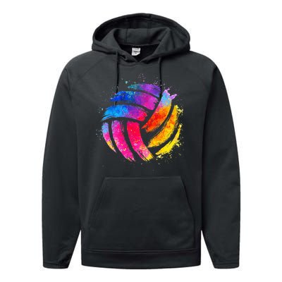 Funny Volleyball Art For Volleyball Lover Tshirtmin Performance Fleece Hoodie