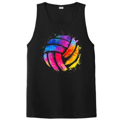 Funny Volleyball Art For Volleyball Lover Tshirtmin PosiCharge Competitor Tank