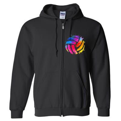 Funny Volleyball Art For Volleyball Lover Tshirtmin Full Zip Hoodie