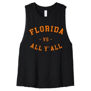 Florida Vs All YAll Represent The Gator State Women's Racerback Cropped Tank