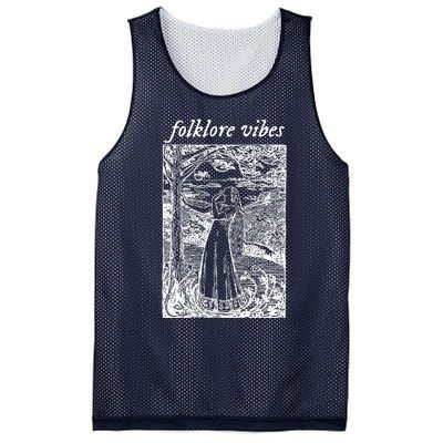 Folklore Vibes Aesthetic Mesh Reversible Basketball Jersey Tank