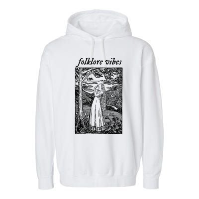 Folklore Vibes Aesthetic Garment-Dyed Fleece Hoodie