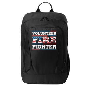 Firefighter Volunteer American Flag Fire Departt Fire Funny Gift City Backpack