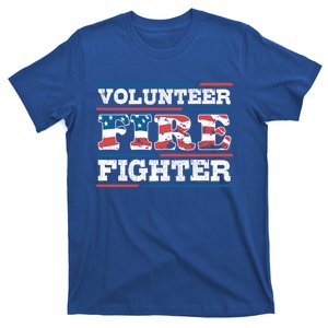 Firefighter Volunteer American Flag Fire Departt Fire Funny Gift T-Shirt