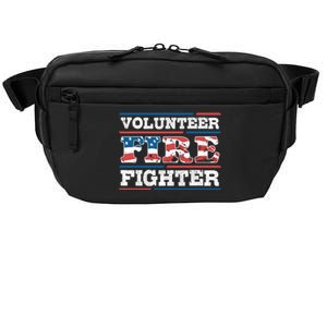 Firefighter Volunteer American Flag Fire Departt Fire Funny Gift Crossbody Pack