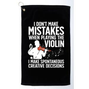 Funny Violin Art For Men Women Violinist Violin Player Platinum Collection Golf Towel