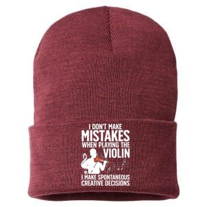 Funny Violin Art For Men Women Violinist Violin Player Sustainable Knit Beanie