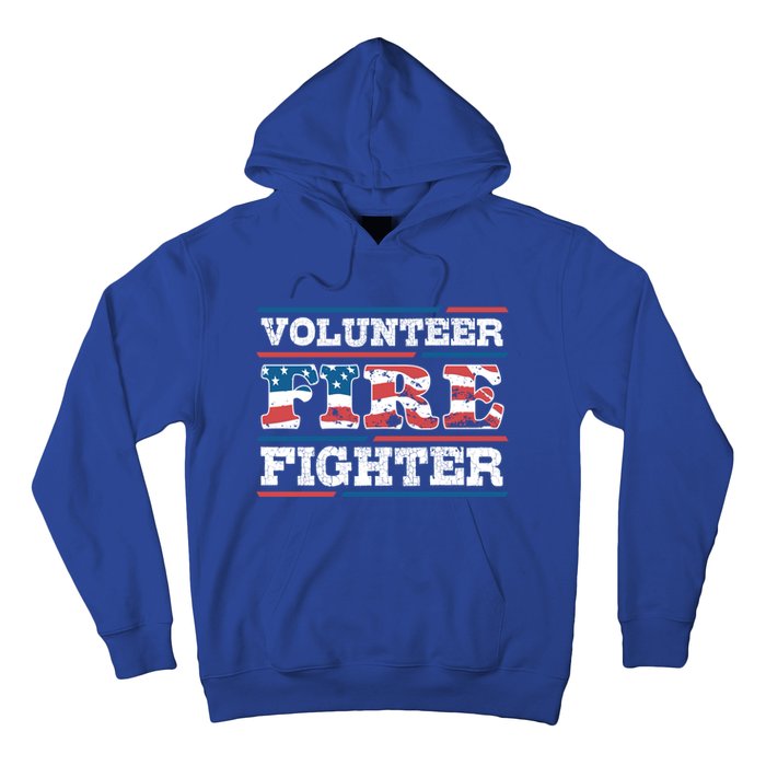 Firefighter Volunteer American Flag Fire Departt Fire Funny Gift Hoodie