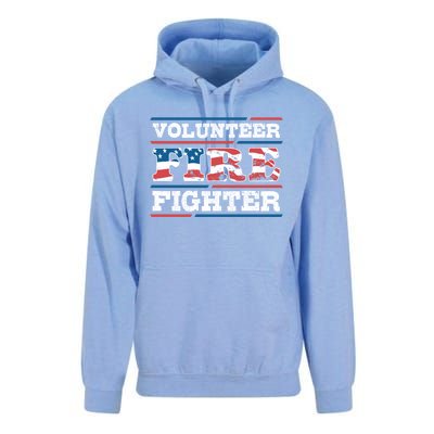 Firefighter Volunteer American Flag Fire Departt Fire Funny Gift Unisex Surf Hoodie