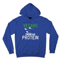 Funny Vegans Also Need Protein Vegan Vegetarian Sperm Gift Hoodie