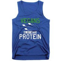 Funny Vegans Also Need Protein Vegan Vegetarian Sperm Gift Tank Top