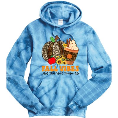 Fall Vibes And That Sped Teacher Life Thanksgiving Costume Tie Dye Hoodie